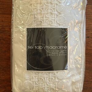 Softline Tie Tab Macrame Light Filtering Curtain BOHO